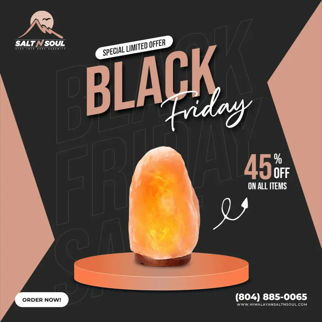 Apex Tech Agency Social Media Posts Product Advertisements Salt Lamp Black Friday